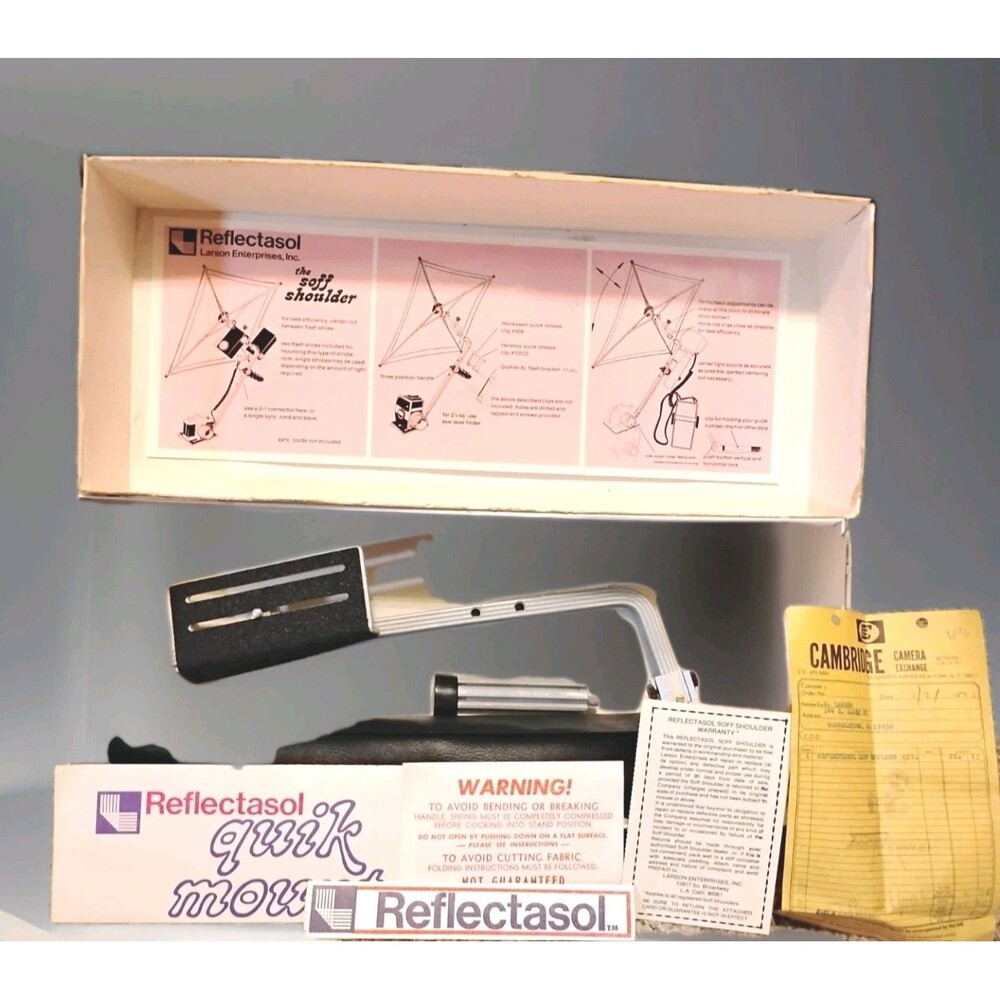 Reflectasol Soft Shoulder Light Larson Enterprises 1973 With Decals And Receipt